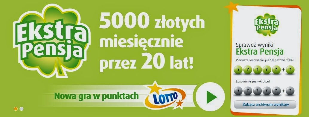 Реклама польской лотереи Ekstra Pensja