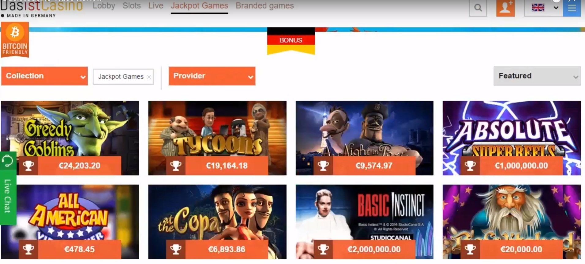 Всы игры Dasist casino