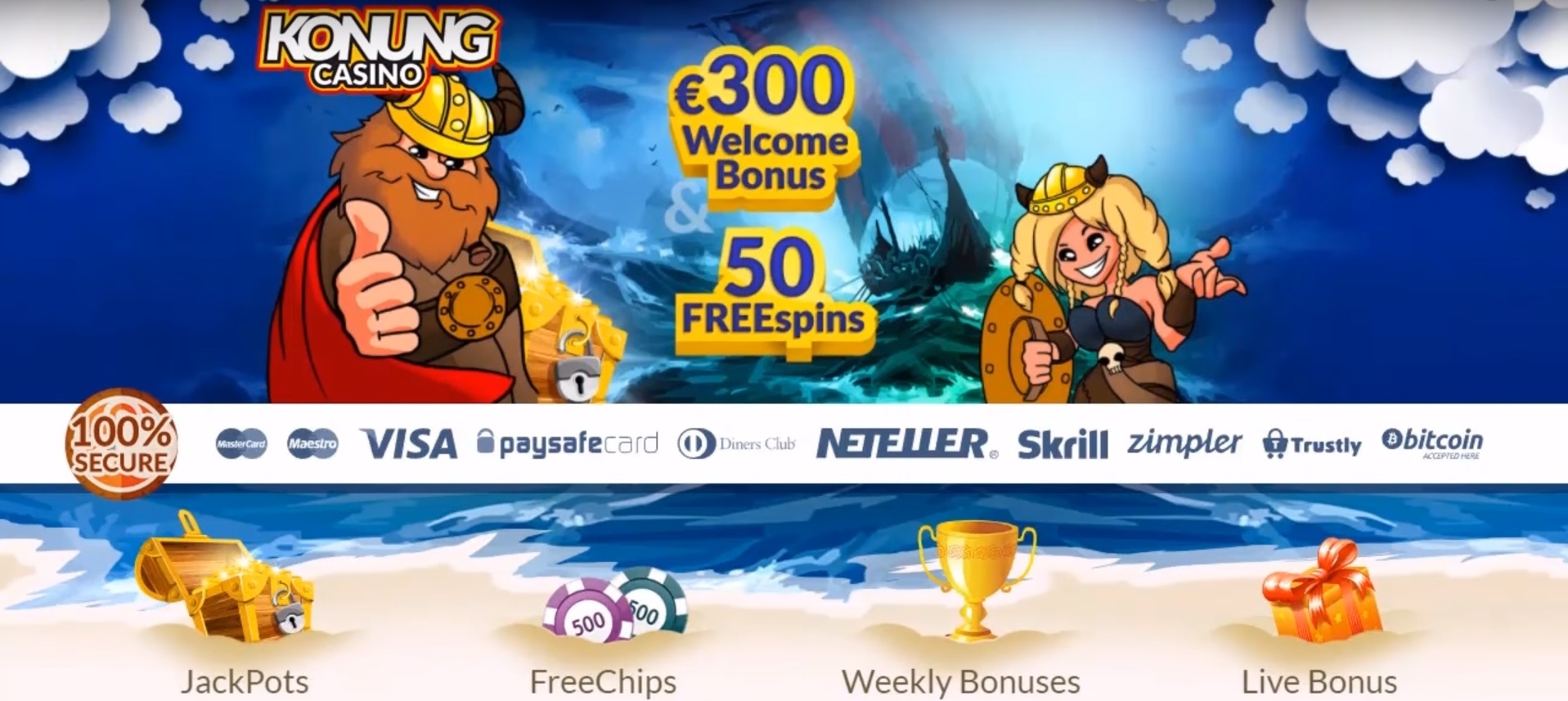 Стартовая страница казино Konung