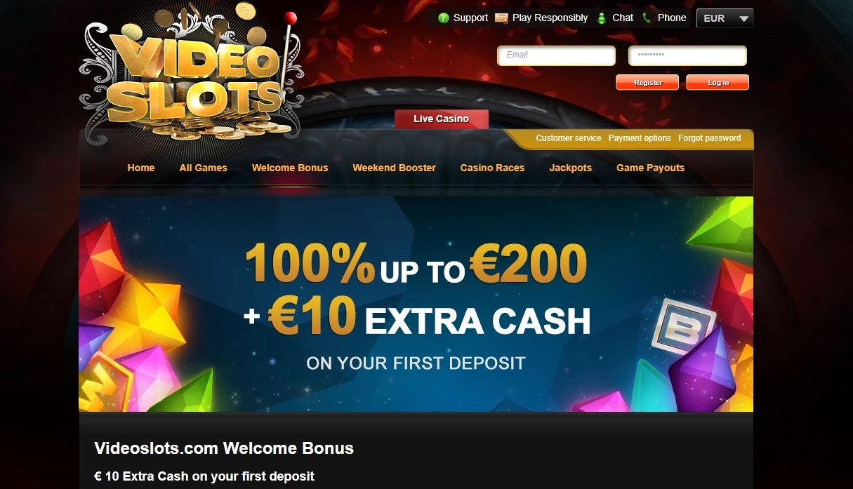 Стартовый бонус в онлайн казино Видеослотс