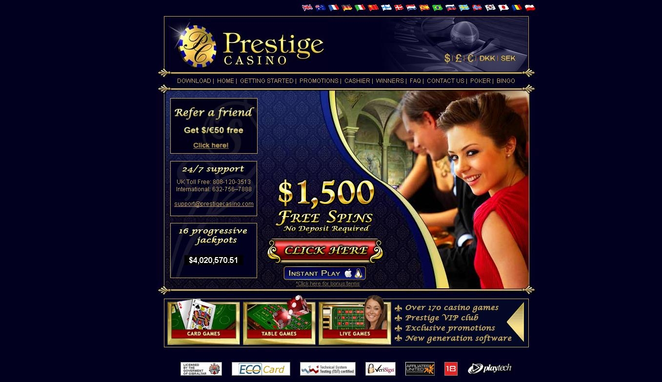 престиж онлайн казино