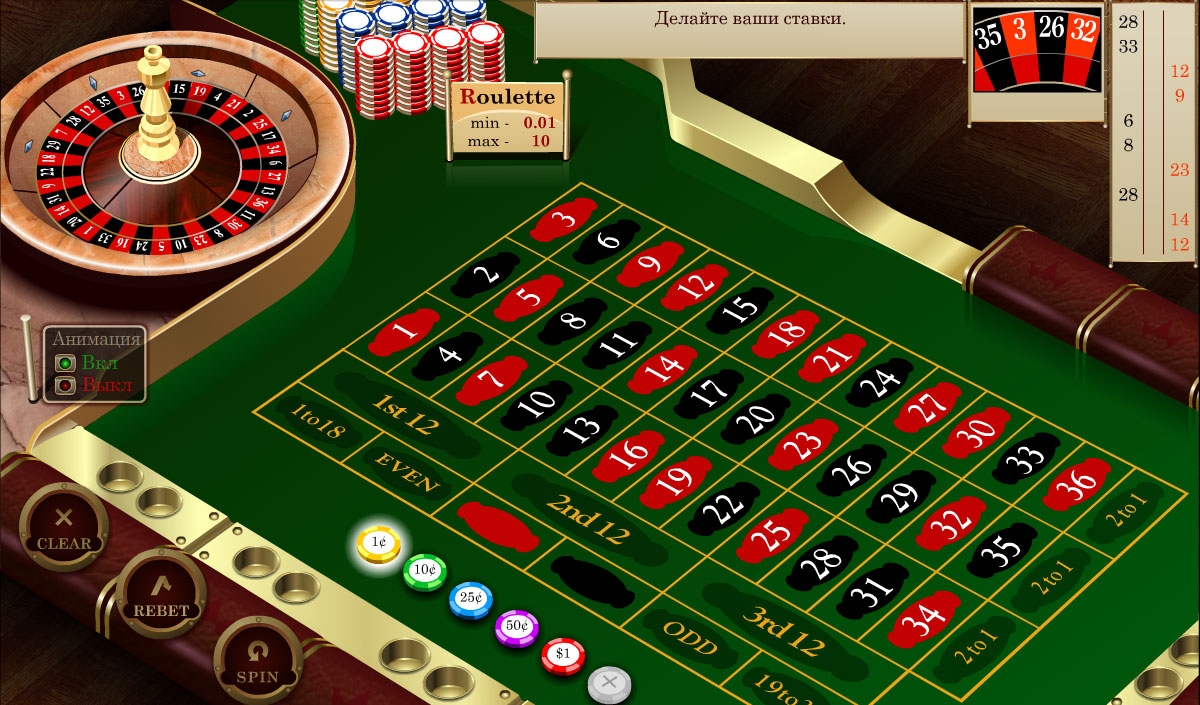 казино с онлайн рулеткой
