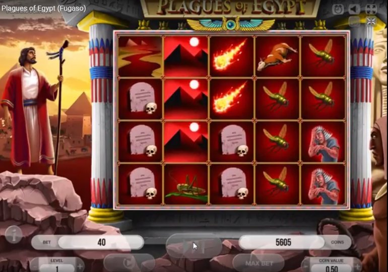 Скриншот смены линий игрового автомата Plagues of Egypt от FuGaSo