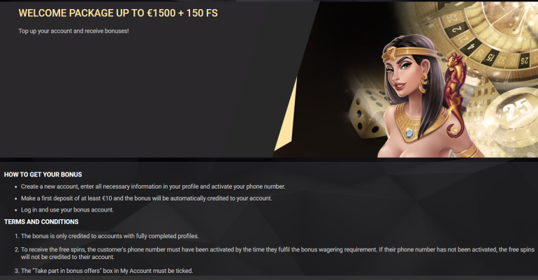 в 100% до €300 на первый депозит в 1xslots bonus terms в