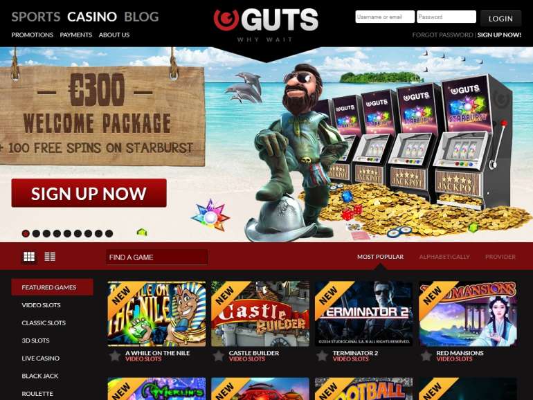 ¿Qué Juegos Puedo Encontrar en Guts Casino?