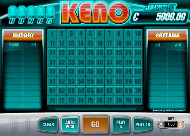 Азартная игра кено в казино в Кено Кено в Keno