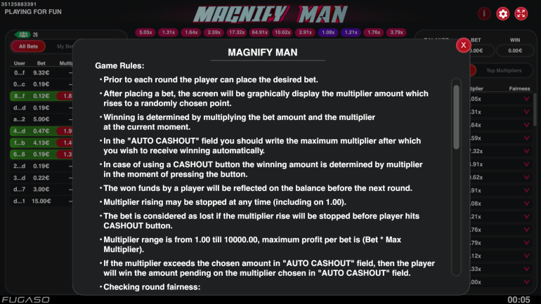 Описание слота в Магнифай Мен Правила в Magnify Man