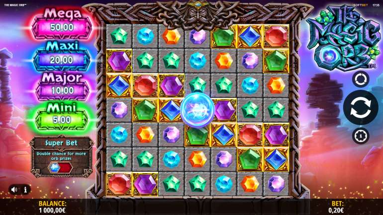 Дизайн слота в Мистический Шар Холд Энд Вин Тема в The Magic Orb Hold and Win