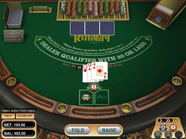 Видео покер 3 Card Rummy демо-игра