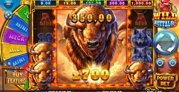 5 Wild Buffalo 2: Выигрыши
