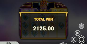 777 Jackpot Diamond Hold and Win Deluxe: Выигрыши