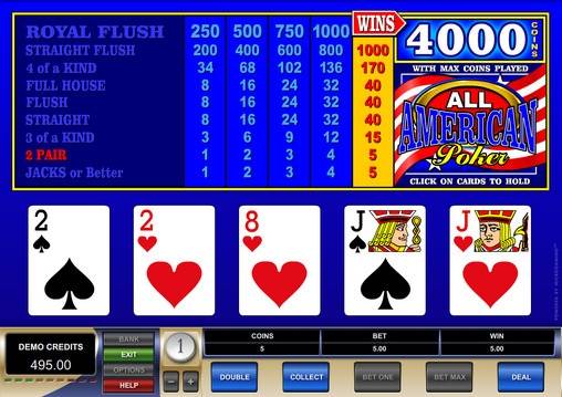 Видео-пекер All American Video Poker