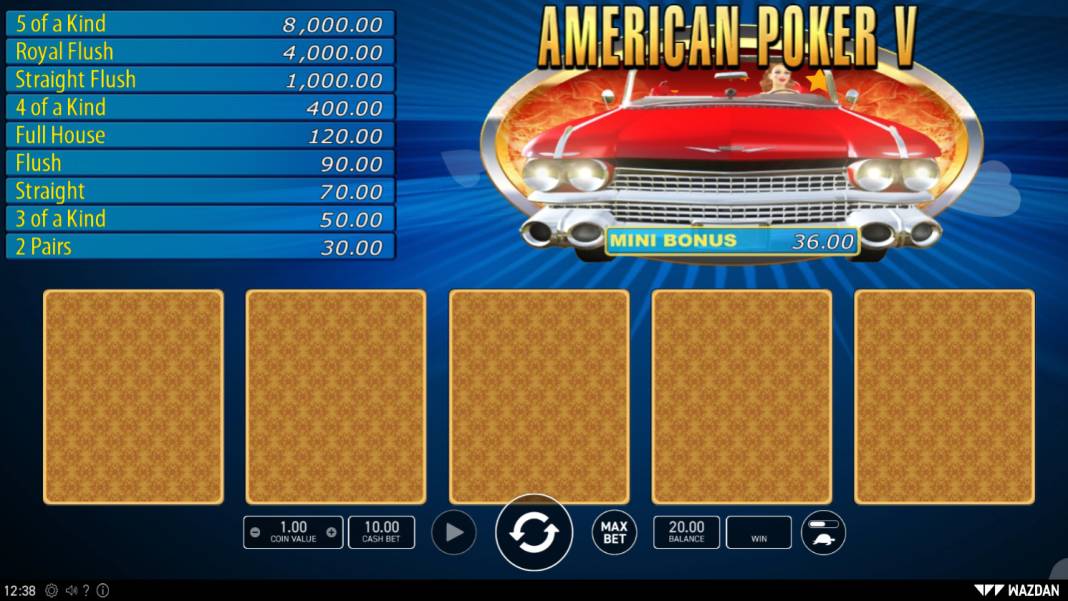 Видео-пекер American Poker V