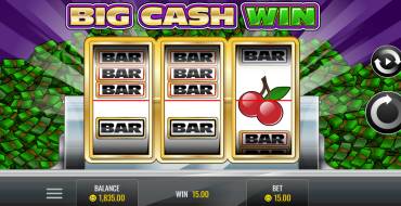 Big Cash Win: Выигрыши