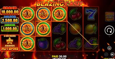 Blazing Cash: Выигрыши