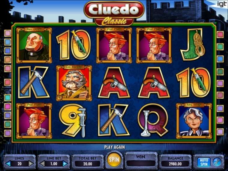 Видео покер Cluedo Classic демо-игра