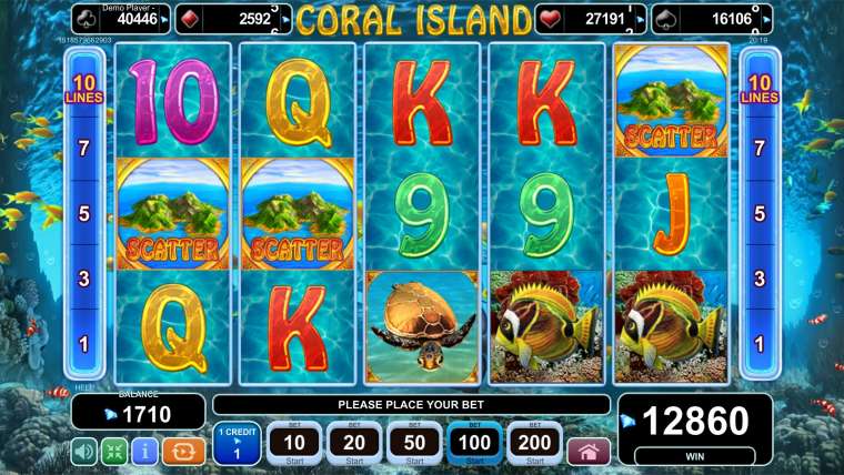 Видео покер Coral Island демо-игра