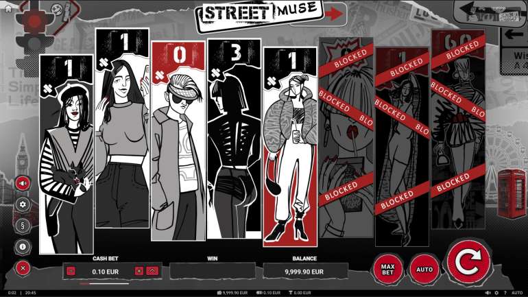 Внешний вид слота в Уличная Муза Дизайн в Street Muse