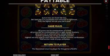 Deluxe Fruits 100: Правила