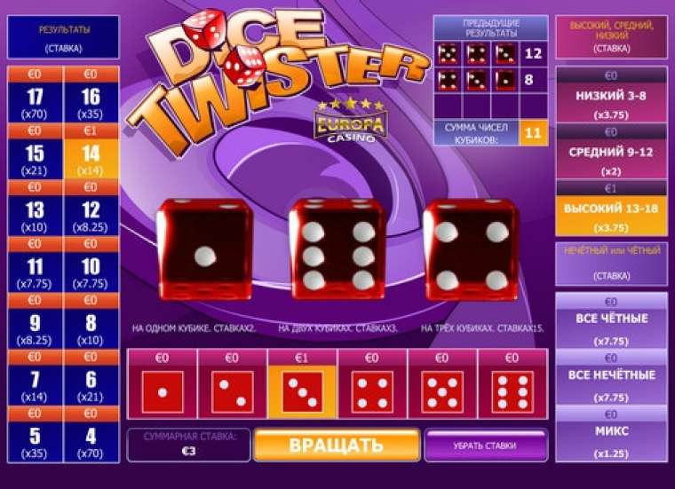 Видео покер Dice Twister демо-игра