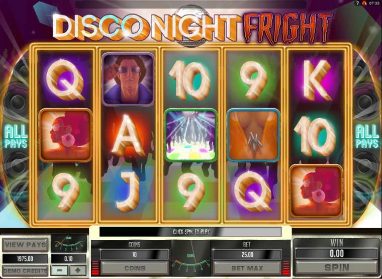 Видео покер Disco Night Fright демо-игра