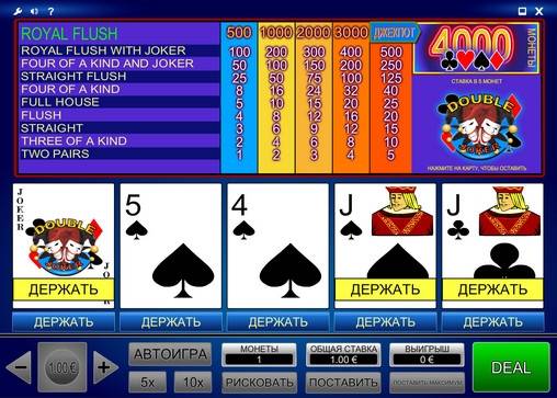 Видео-пекер Double Joker Poker