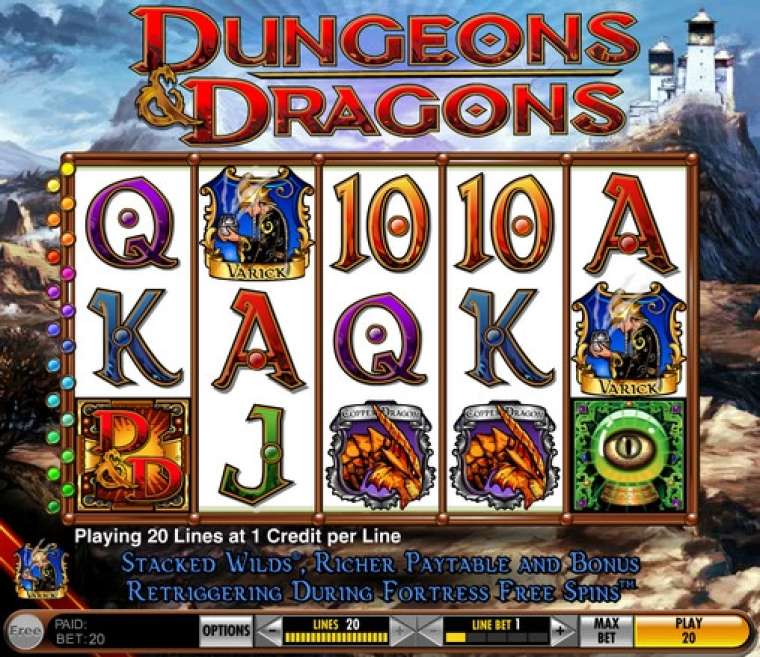 Видео покер Dungeons & Dragons – Fortress of Fortunes демо-игра