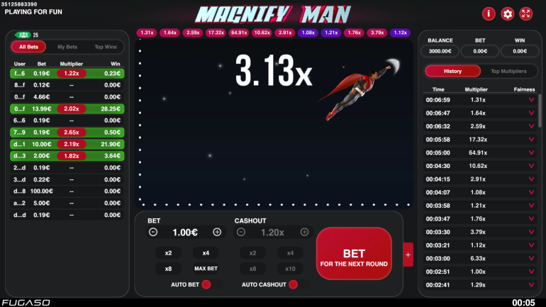 Дизайн слота в Магнифай Мен Тема в Magnify Man