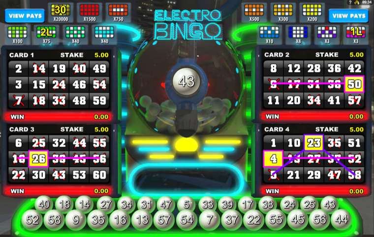 Видео покер Electro Bingo демо-игра