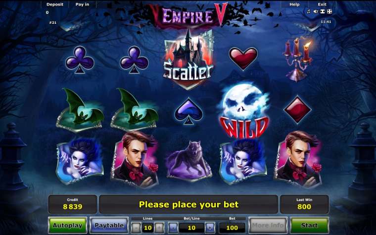 Видео покер Empire V демо-игра