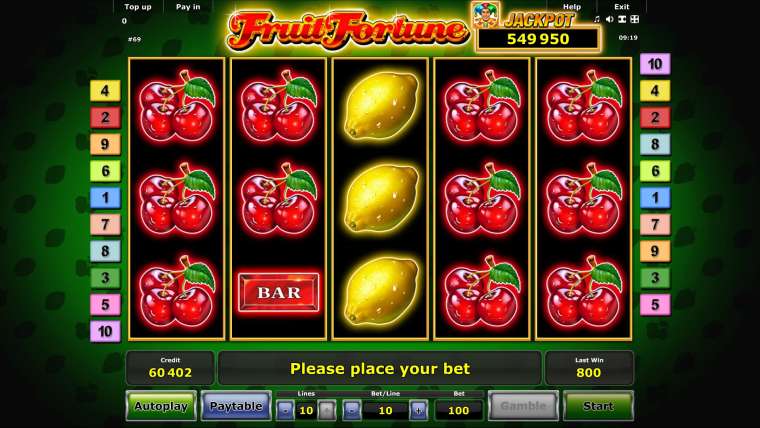 Видео покер Fruit Fortune демо-игра