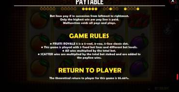 Fruits Royale 5: Правила