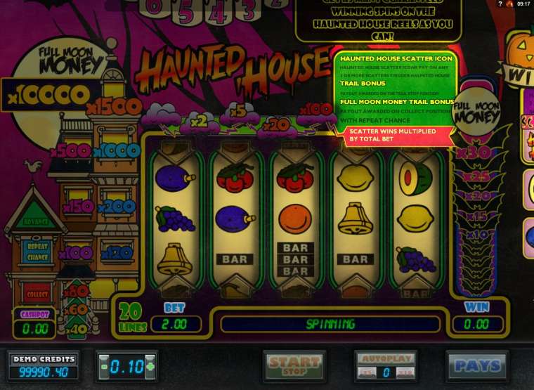 Видео покер Haunted House демо-игра