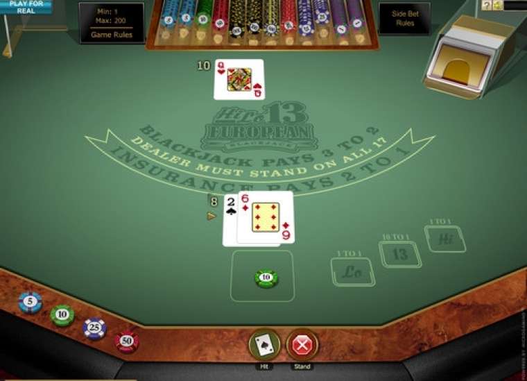 Видео покер Hi/Lo 13 European Blackjack Gold демо-игра