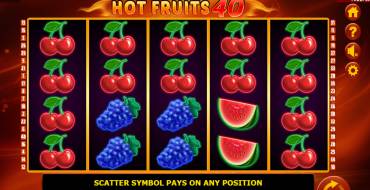 Hot Fruits 40: Игровой автомат