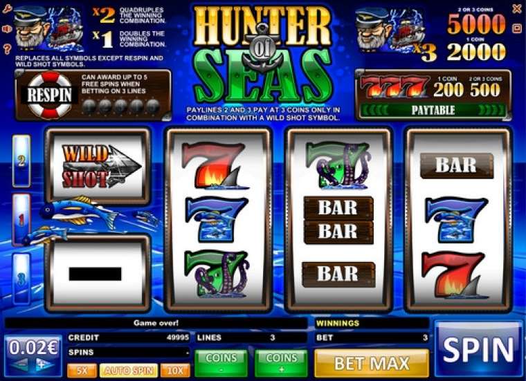 Видео покер Hunter of Seas демо-игра