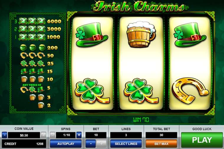 Онлайн слот Irish Charms играть