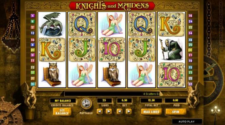 Видео покер Knights and Maidens демо-игра