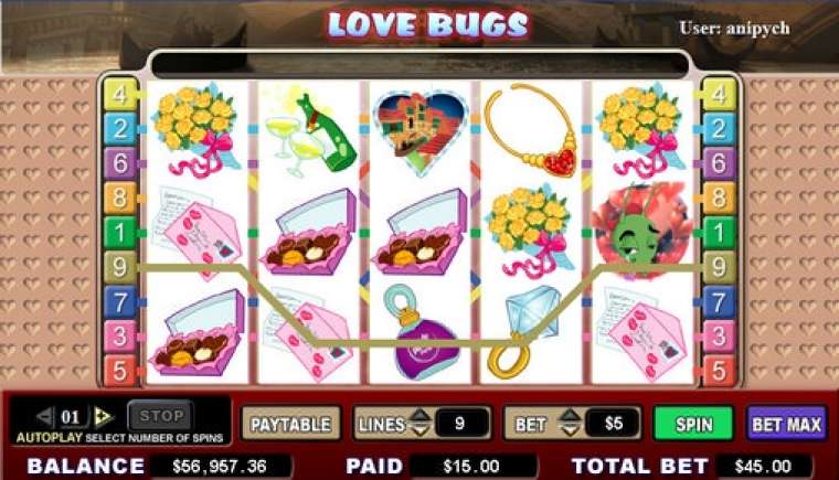 Видео покер Love Bugs демо-игра