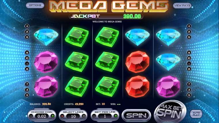 Видео покер Mega Gems демо-игра