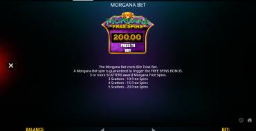 Morgana Megaways: Фриспины и/или респины