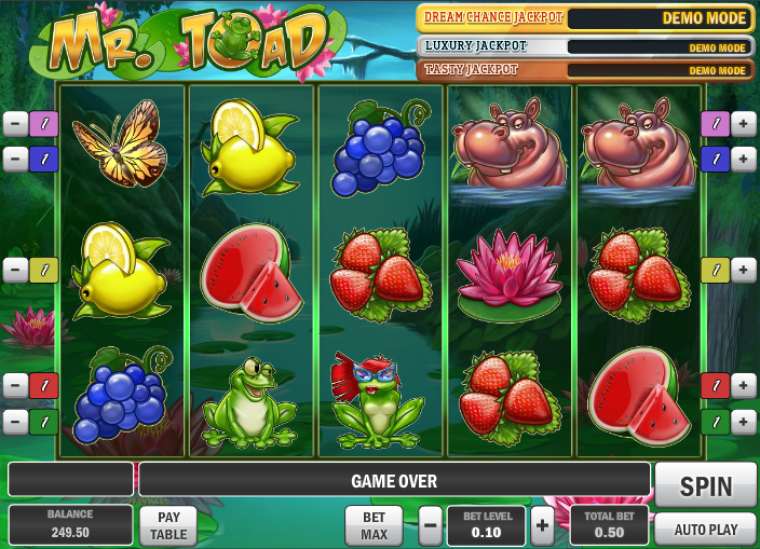 Видео покер Mr Toad демо-игра