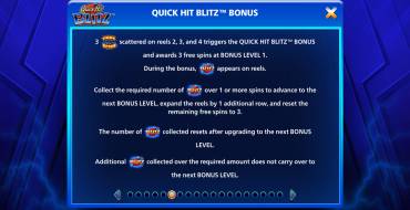 Quick Hit Blitz Blue: Бонусные игры