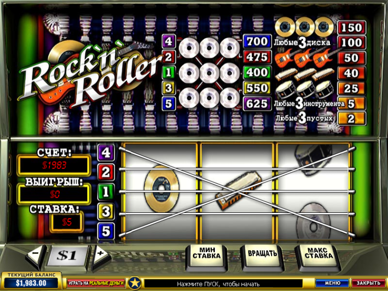 игровой автомат rock n roller