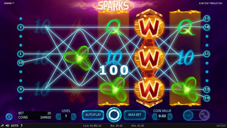 Онлайн слот Sparks играть