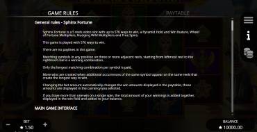 Sphinx Fortune: Правила