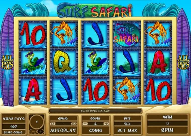 Видео покер Surf Safari демо-игра