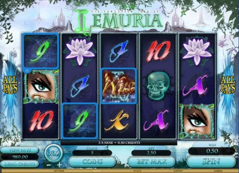 Видео покер The Forgotten Land of Lemuria демо-игра