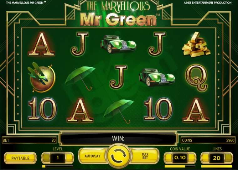 Видео покер The Marvellous Mr Green демо-игра