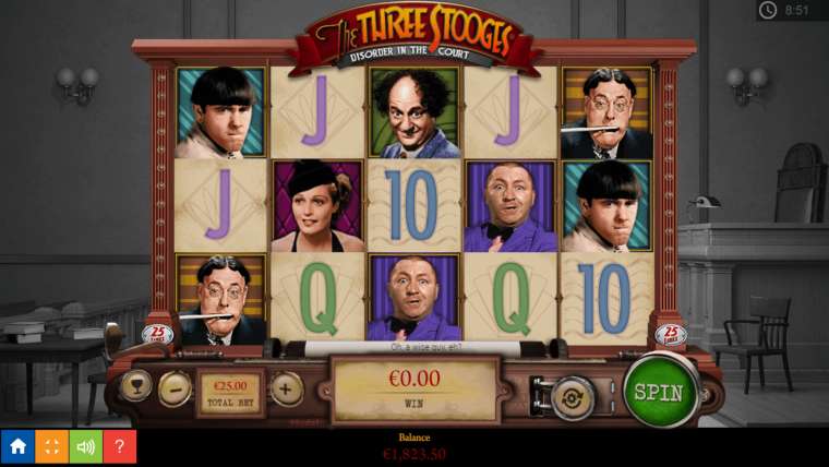 Видео покер The Three Stooges: Disorder in the Court демо-игра